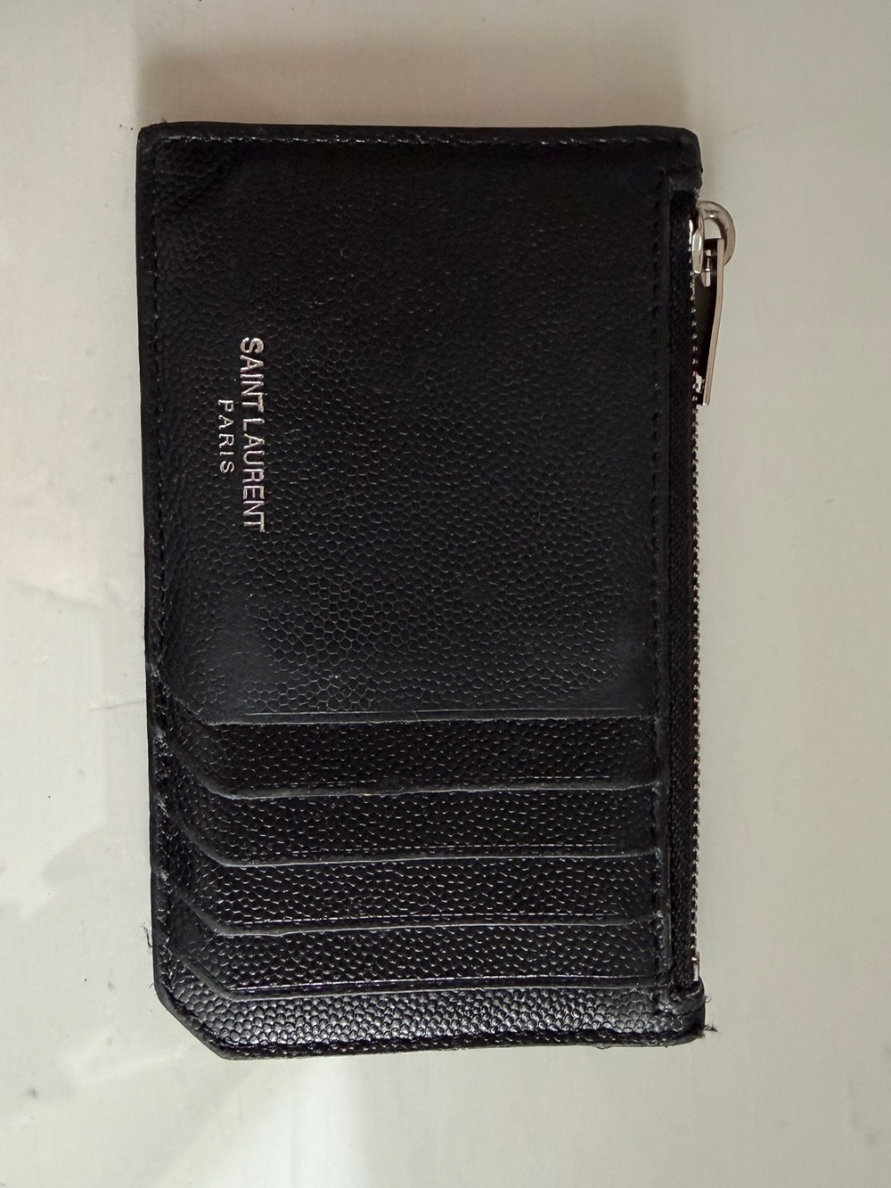 Saint Laurent Fragments Cardholder Zip Wallet